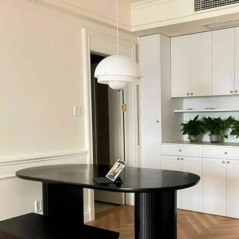 Suspension Champignon En Verre Blanc Pour Salon - Clowas.fr