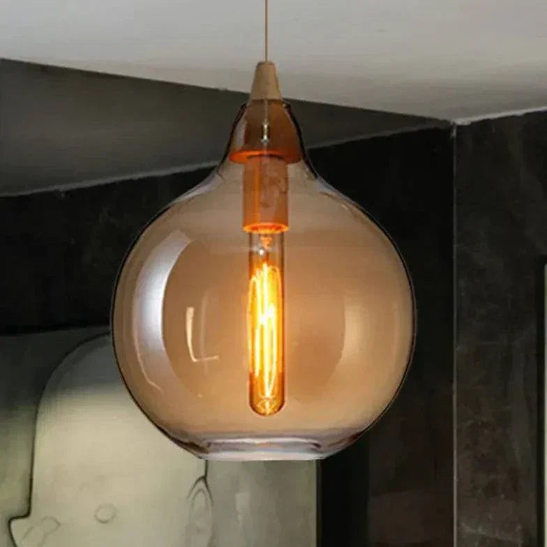 Lustre Rond Verre Créatif Moderne - Clowas.fr