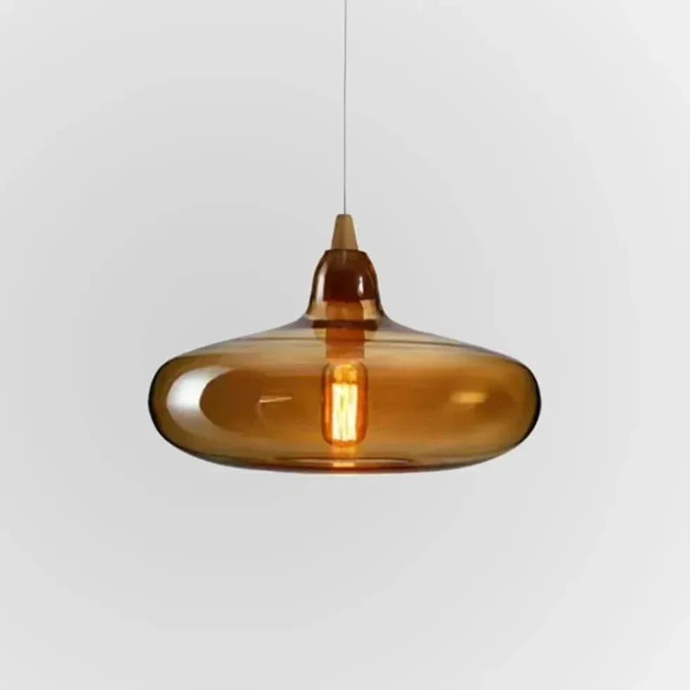 Lustre Rond Verre Créatif Moderne - Clowas.fr