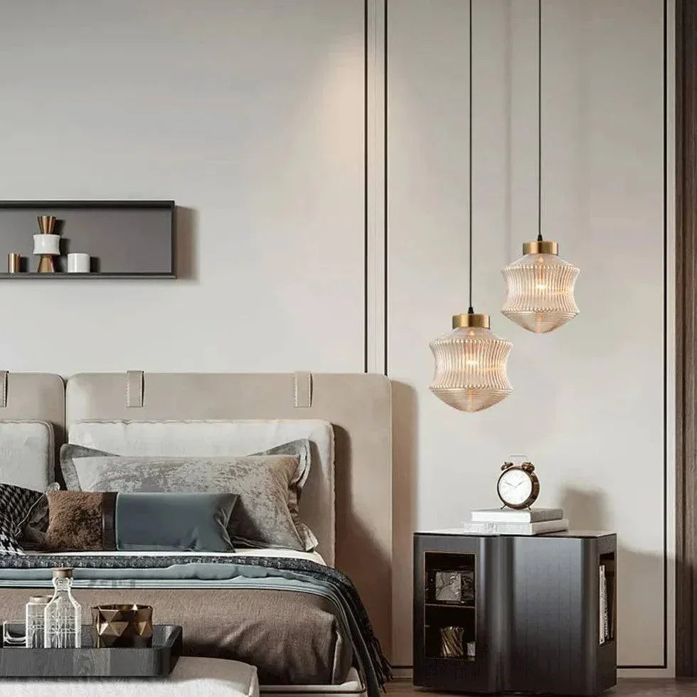 Suspension Verre Fumé Vintage Créative Minimaliste Nordique - Clowas.fr