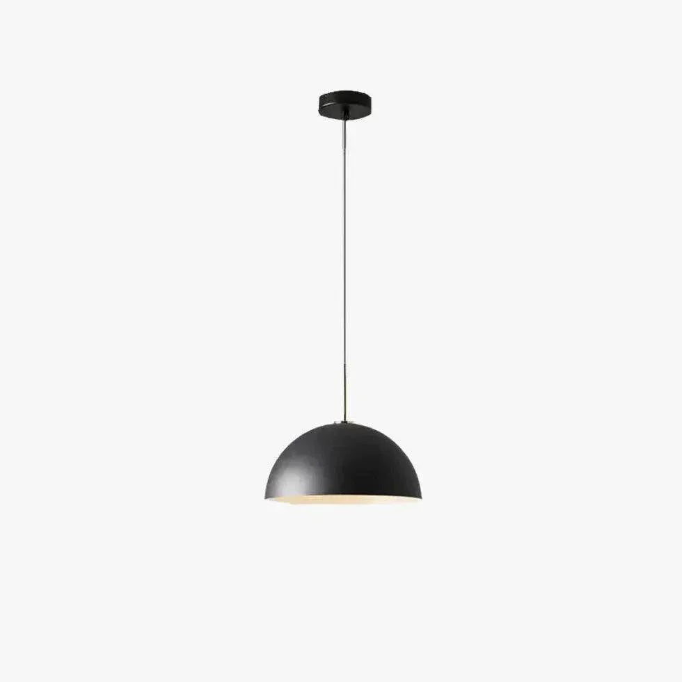 Lustre Noir Rond Créatif Suspendu Minimaliste - Clowas.fr