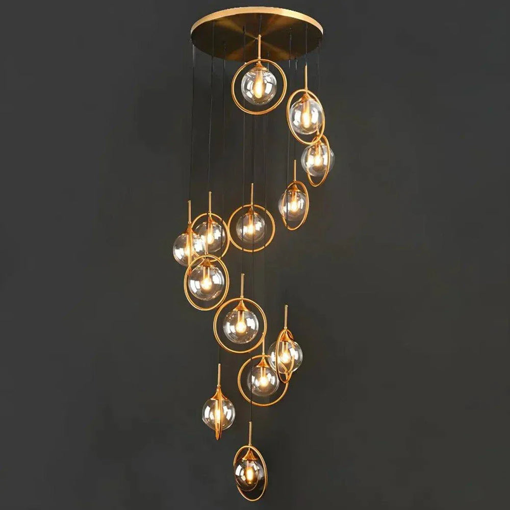 Lustre Cage D Escalier Moderne Créatif Villa - Clowas.fr