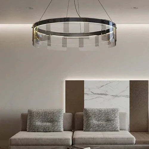 Luminaire Suspension Verre Transparent Nordique Moderne - Clowas.fr