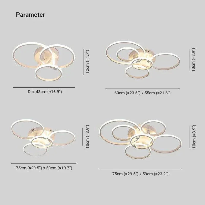 Le Conception De La Bague Led Pendant Moderne - Clowas.fr