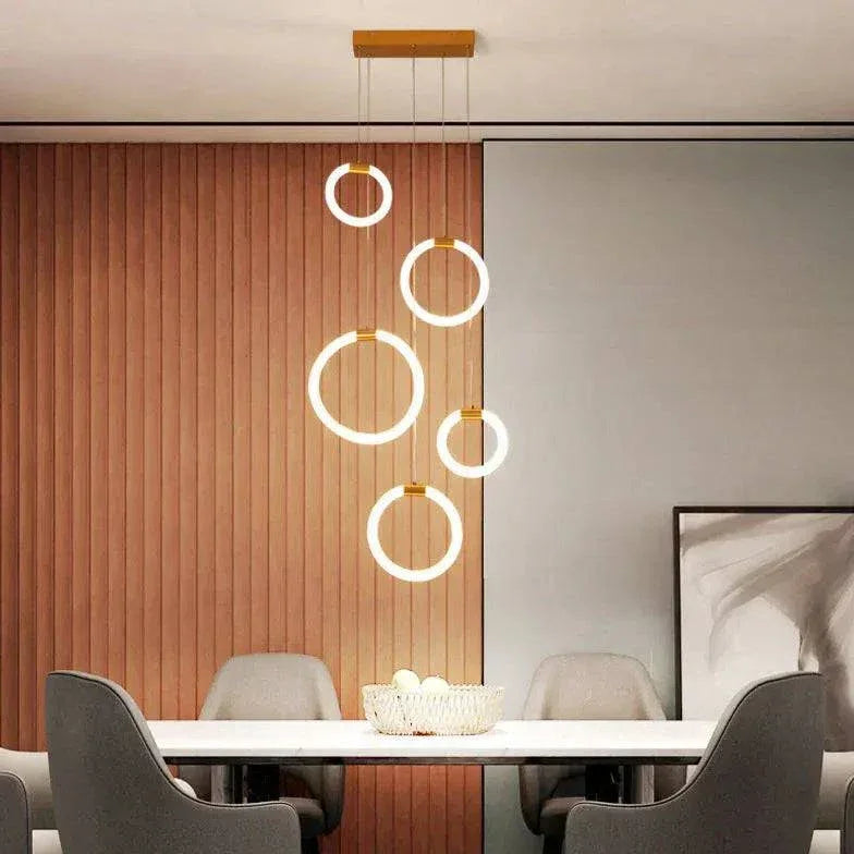 Plafonnier Led À Plusieurs Cercles Pour Restaurant - Clowas.fr