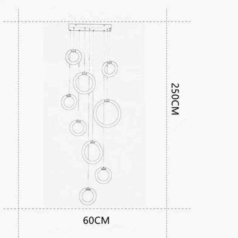 Plafonnier Led À Plusieurs Cercles Pour Restaurant - Clowas.fr