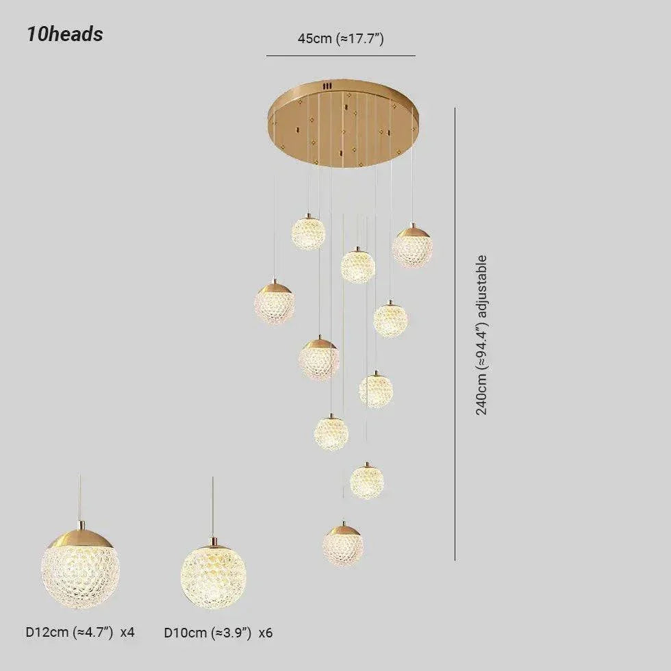 Luminaire Boule Suspendu Escalier Moderne - Clowas.fr