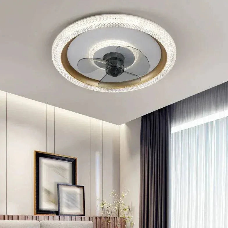 Luminaire Ventilateur Plafonnier Led Moderne Trois Couleurs - Clowas.fr