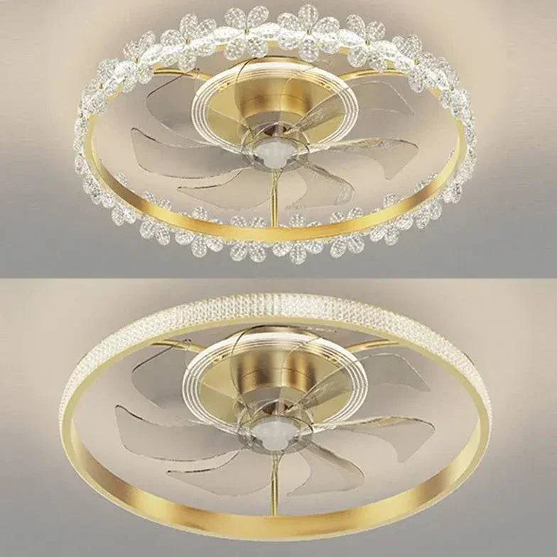 Éclairage Intérieur Ventilateur De Plafond En Cristal - Clowas.fr