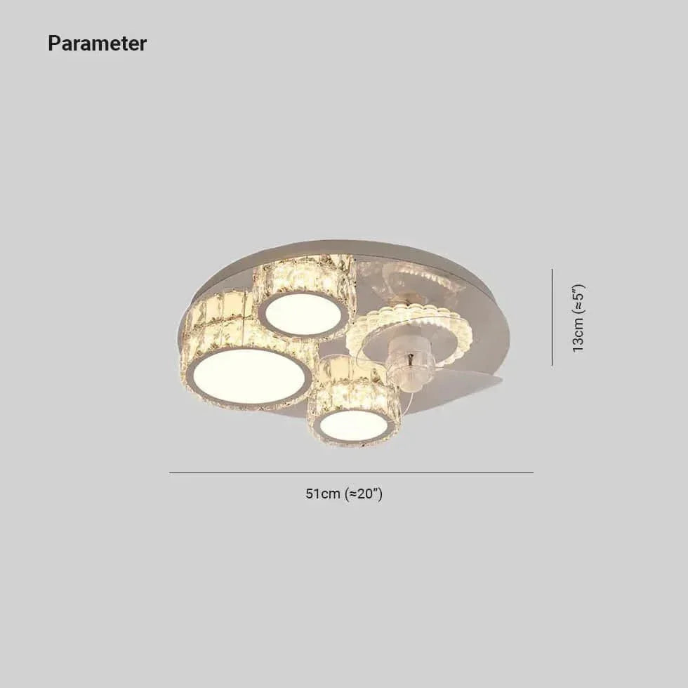 Plafonnier À Ventilateur Nordique Moderne Et Élégant En Cristal - Clowas.fr