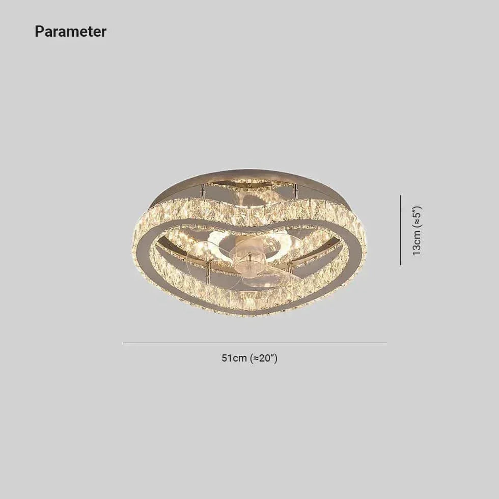 Plafonnier À Ventilateur Nordique Moderne Et Élégant En Cristal - Clowas.fr