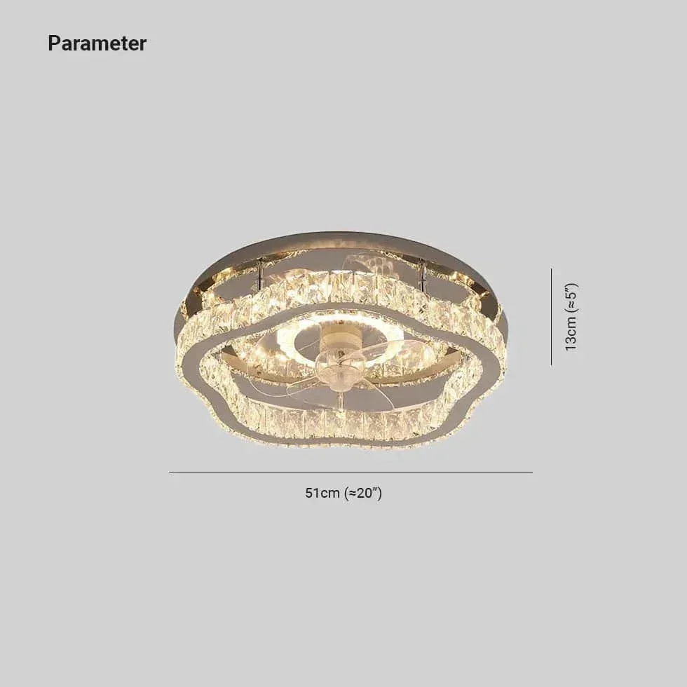 Plafonnier À Ventilateur Nordique Moderne Et Élégant En Cristal - Clowas.fr