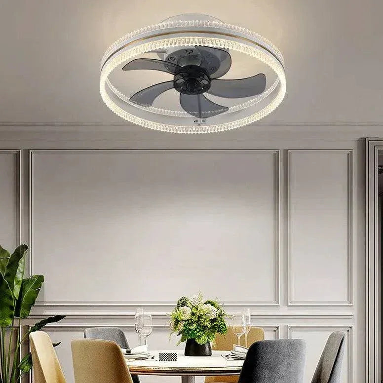 Ventilateur De Plafond Annulaire Bicolore Avec Lumière - Clowas.fr