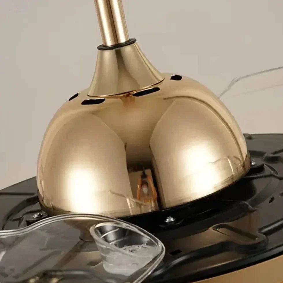 Ventilateur Lampe Design Plafonnier Silencieux Cristal - Clowas.fr