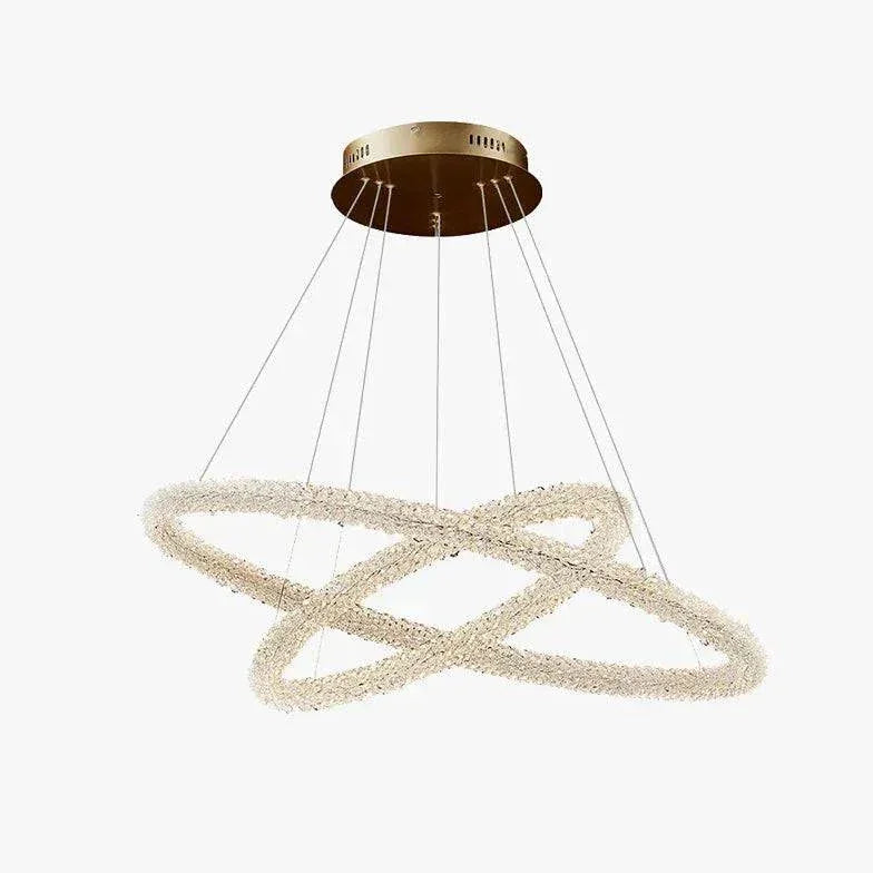 Lampe En Cristal De Chambre Moderne Suspendue Blanche - Clowas.fr