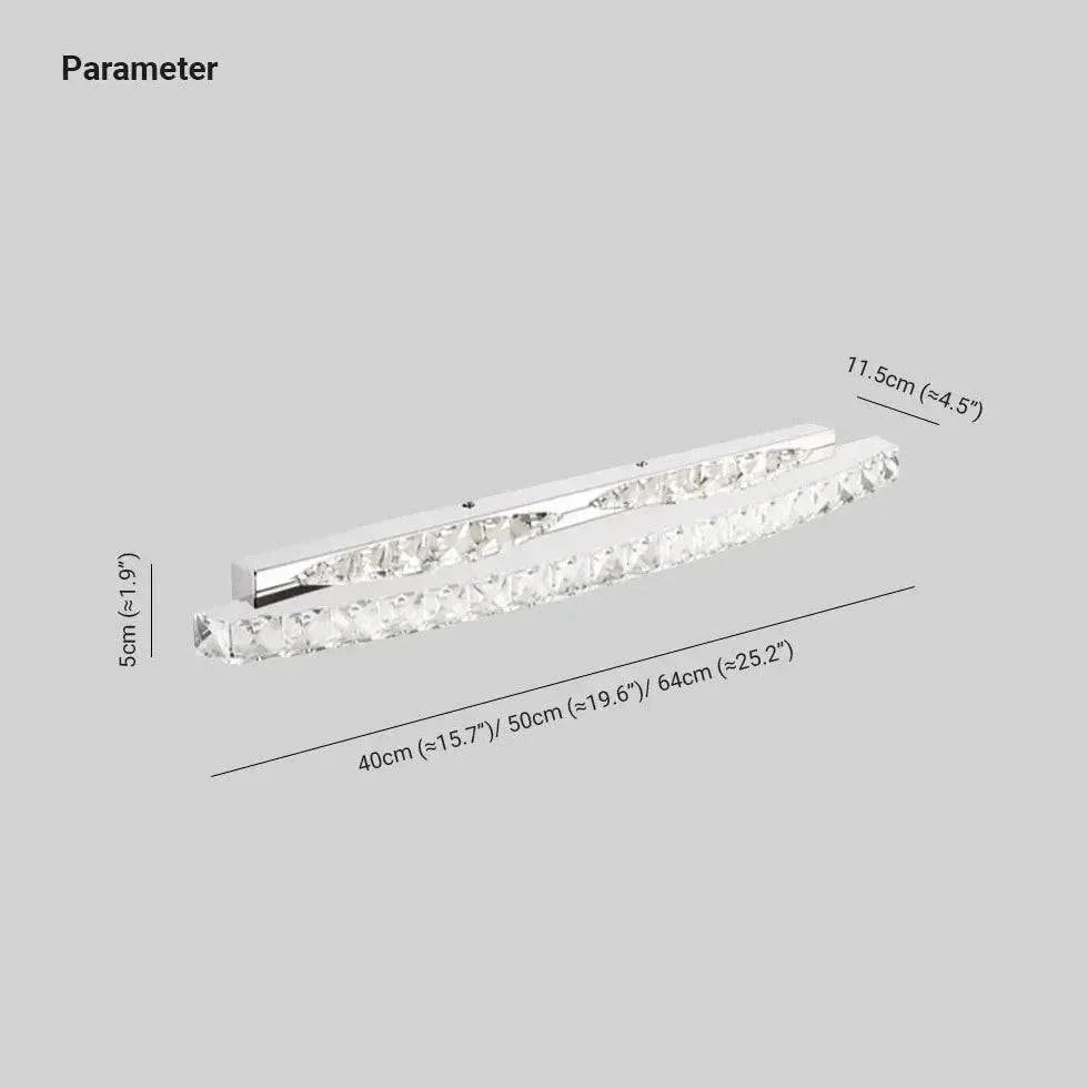 Luminaire Miroir Salle De Bain Lampe Murale Cristal - Clowas.fr