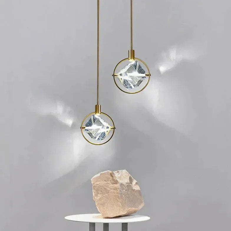 Suspension Laiton Verre Moderne Élégant - Clowas.fr