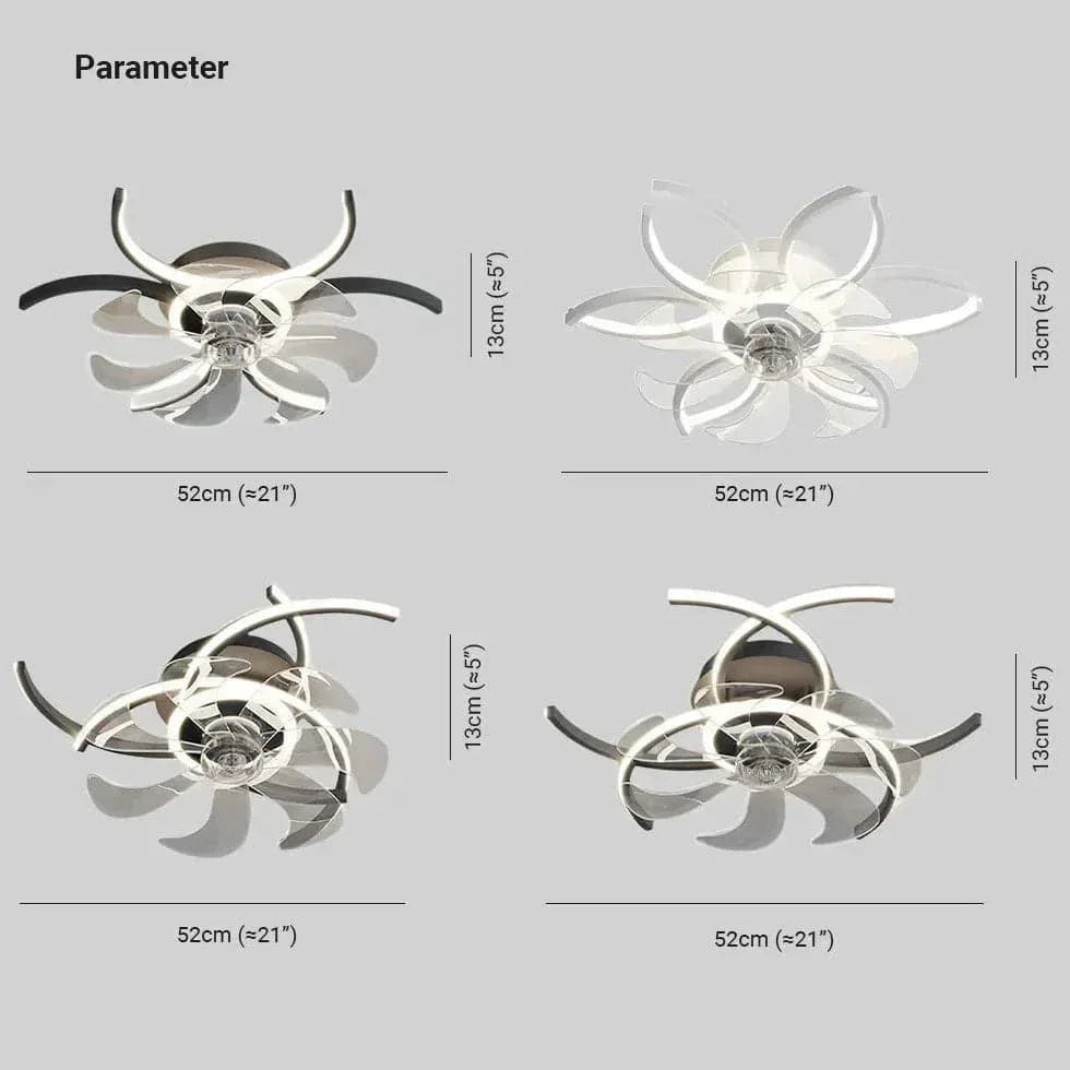 Plafonnier À Ventilateur Intelligent À Led De Conception Nordique - Clowas.fr