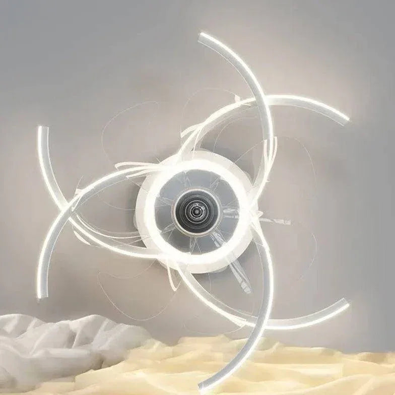 Plafonnier À Ventilateur Intelligent À Led De Conception Nordique - Clowas.fr