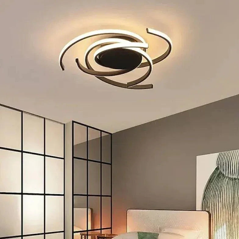 Plafonnier Design Demi-Anneau Pour Chambre À Coucher - Clowas.fr