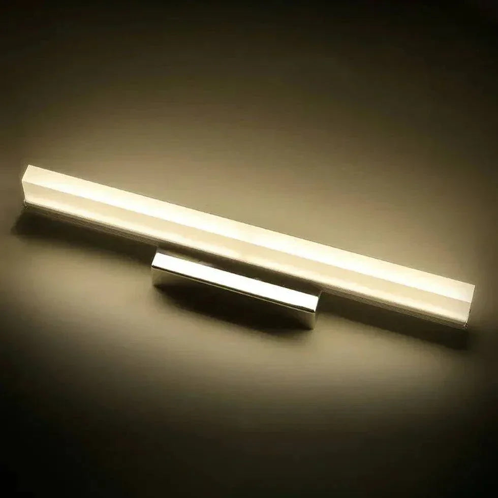 Lampe De Miroir De Salle De Bain À Led En Acier Argenté - Clowas.fr