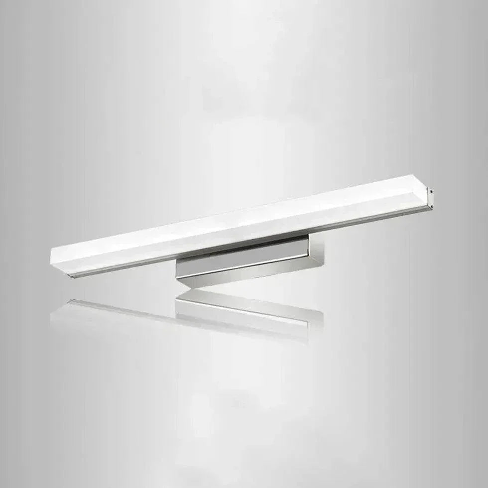 Lampe De Miroir De Salle De Bain À Led En Acier Argenté - Clowas.fr