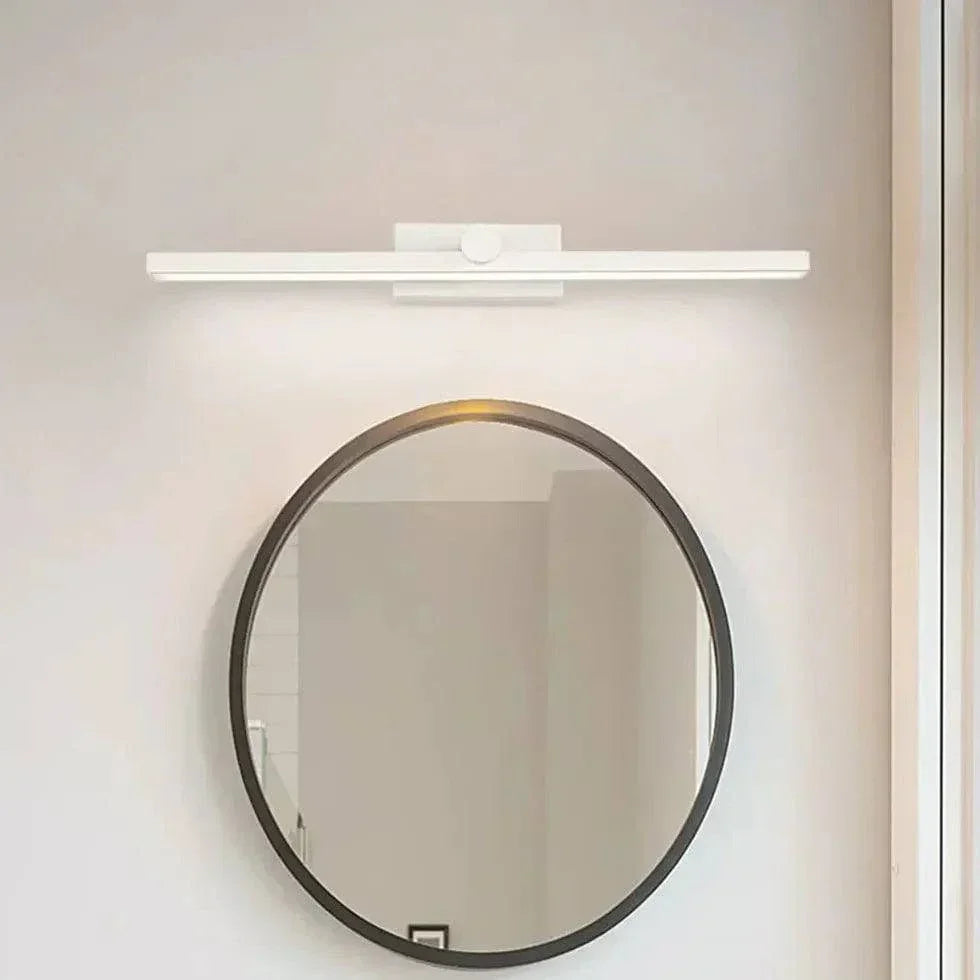 Applique Miroir De Salle De Bain Simple Blanche - Clowas.fr