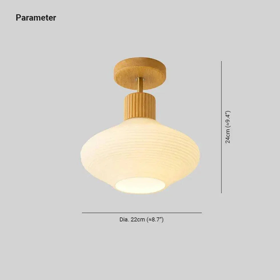 Plafonnier De Couloir En Verre Blanc En Bois - Clowas.fr