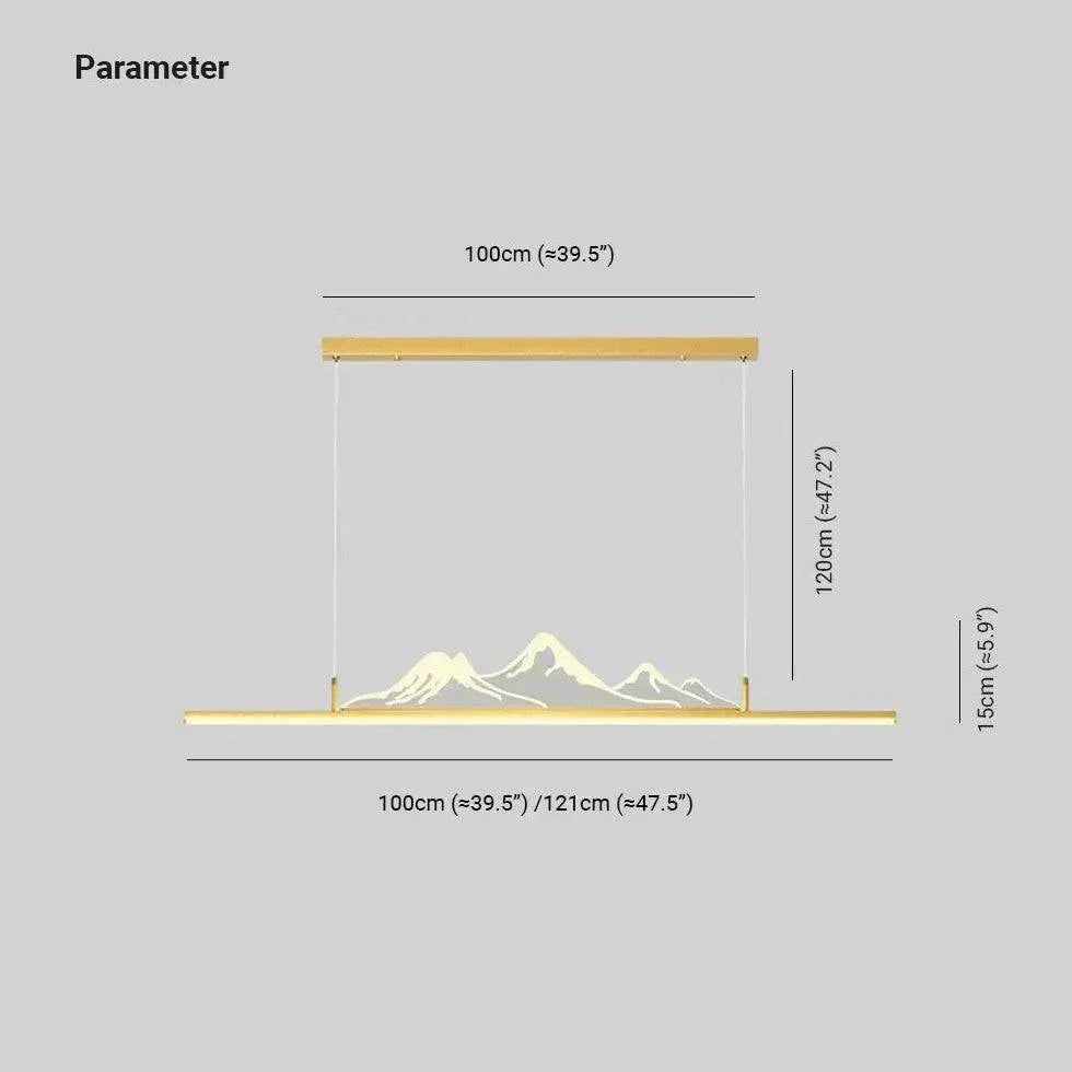Suspension Linéaire Moderne À Led Profil De Montagne - Clowas.fr