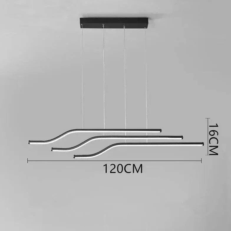 Lustre De Restaurant Simple Aux Lignes Multi-Ondulées - Clowas.fr