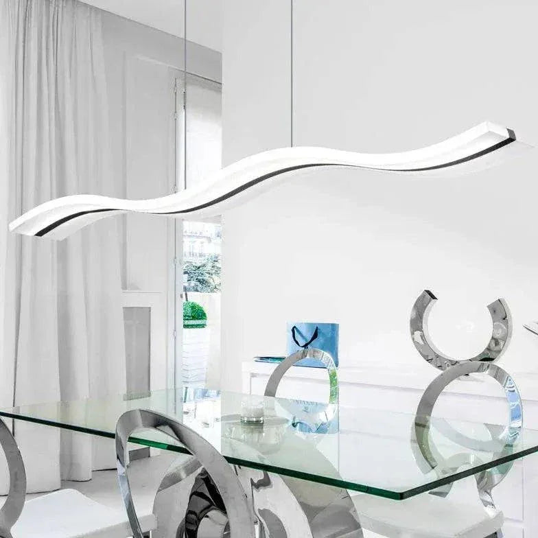 Lustre Ondulé Noir Et Blanc Pour Restaurant Moderne - Clowas.fr