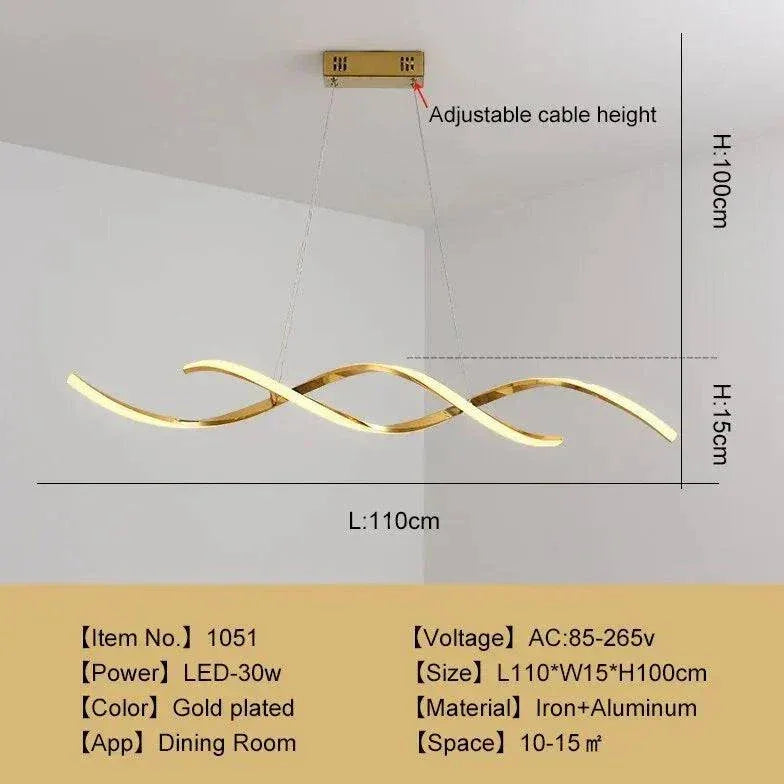Suspension Barre Led Moderne Créative Nordique - Clowas.fr