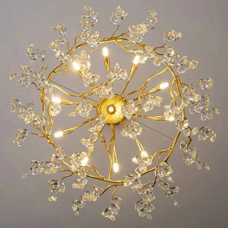 Suspension Luminaire Metal Luxe Cristal Moderne - Clowas.fr