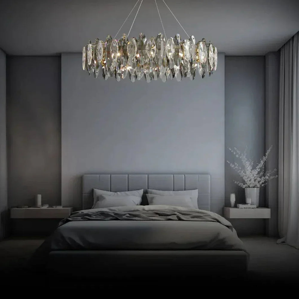 Lustre En Cristal De Luxe En Verre Design - Clowas.fr