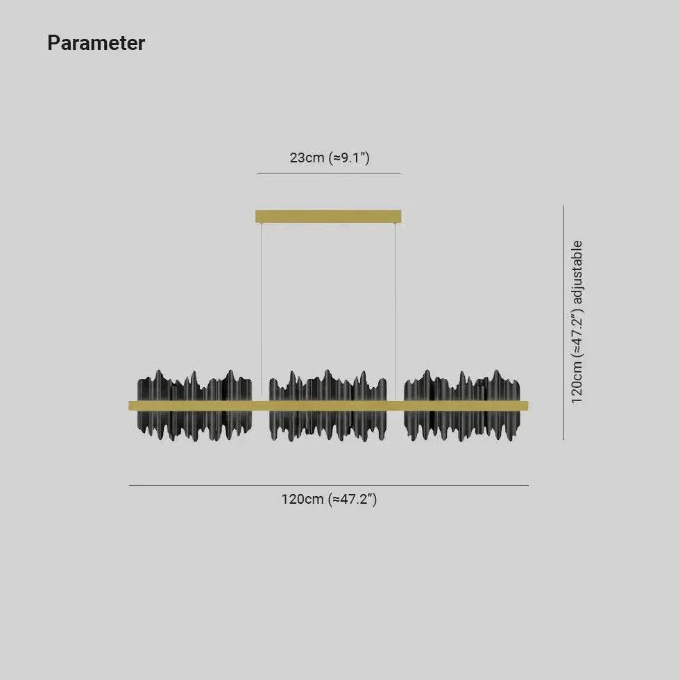 Long Lustre De Salon Industriel Plissé - Clowas.fr