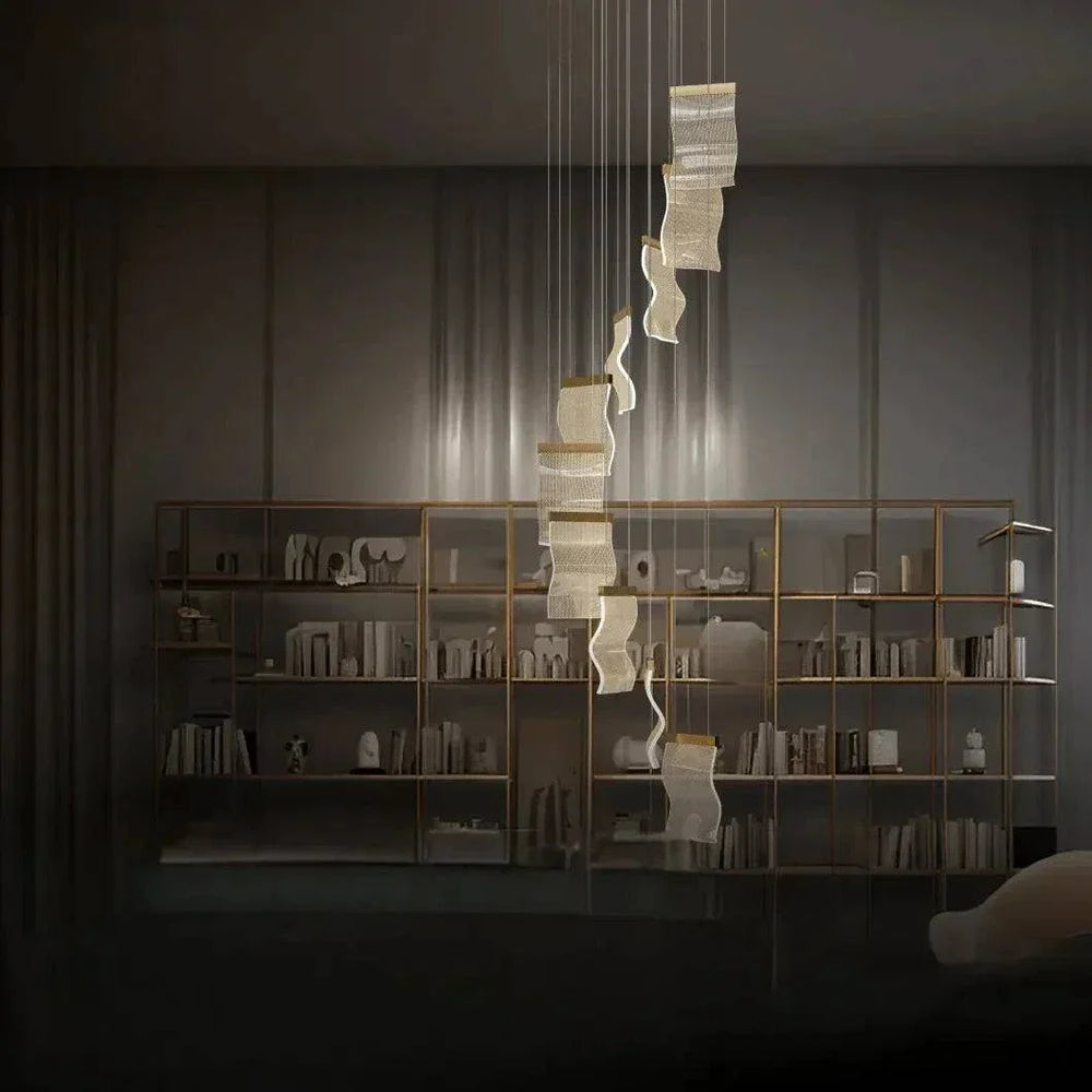 Lampe Suspendue Carrée Moderne Décalée Pour Salon - Clowas.fr