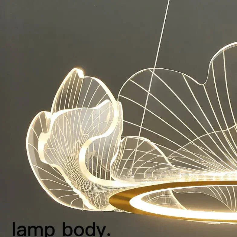 Suspension Led Dorée En Pétales Pour Cuisine - Clowas.fr