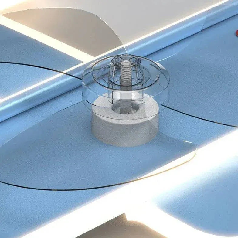 Plafonnier Ventilateur Led Orientable Bleu - Clowas.fr