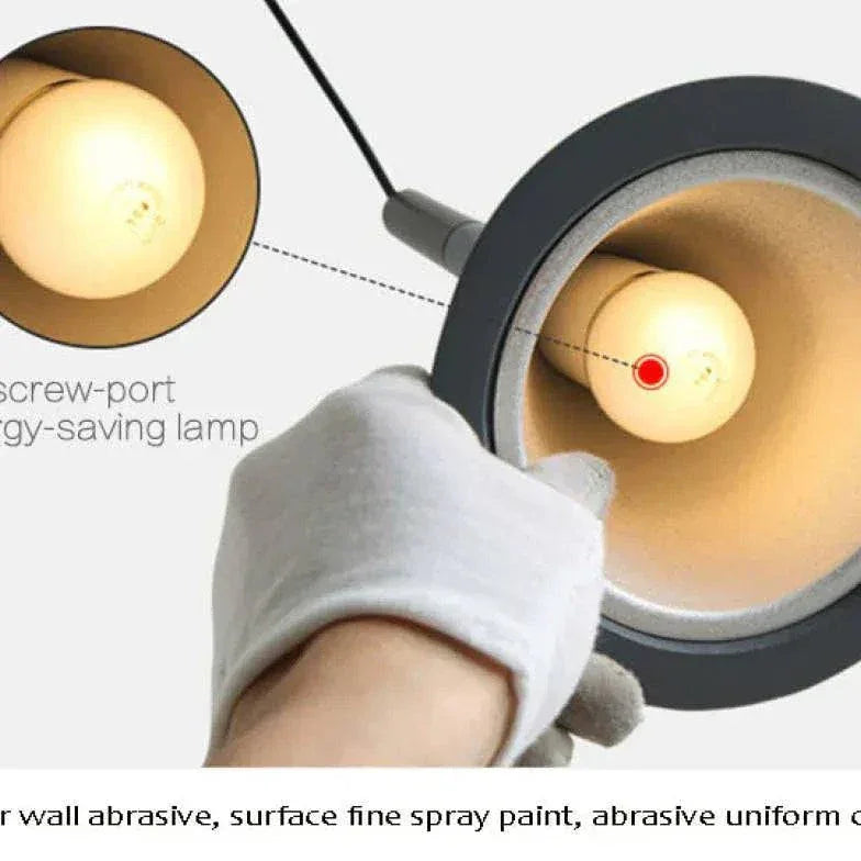 Lustre Industriel Moderne Noir Simple - Clowas.fr