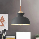Lustre D'Étude Simple Hémisphérique Noir - Clowas.fr