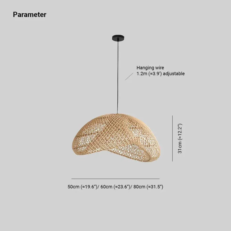 Lustre Chambre Rotin Design Japonais Moderne - Clowas.fr