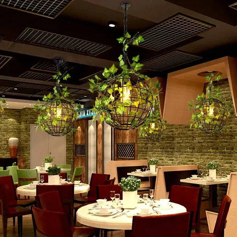 Lustre Sphérique Décoratif Créatif De Plante Verte - Clowas.fr