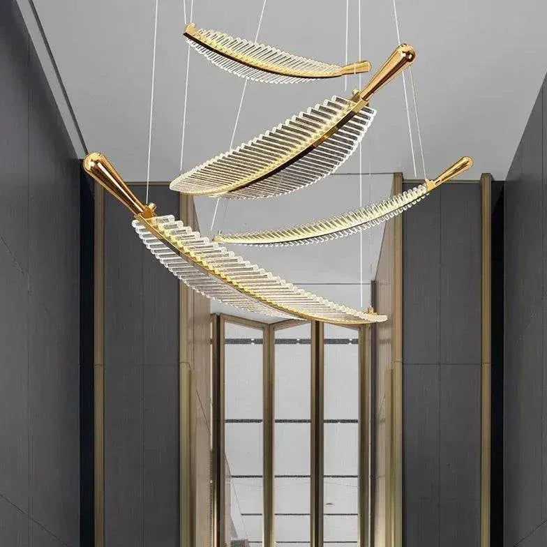 Luminaire Suspension Doré Nordique Créatif - Clowas.fr