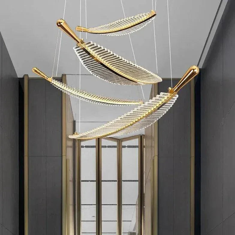 Luminaire Suspension Doré Nordique Créatif - Clowas.fr