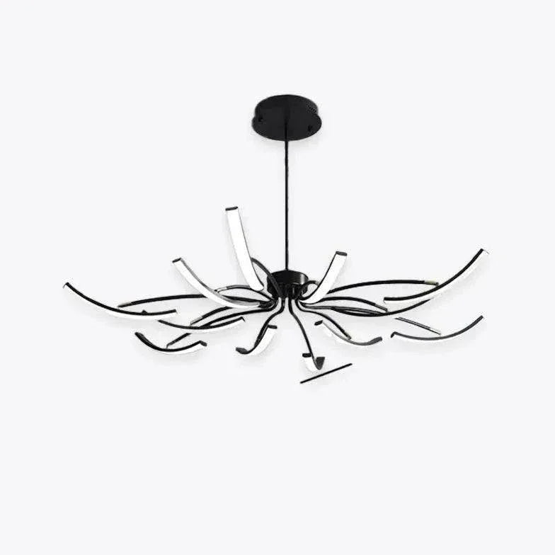 Lustre Moderne Avec Bras Ondulés - Clowas.fr