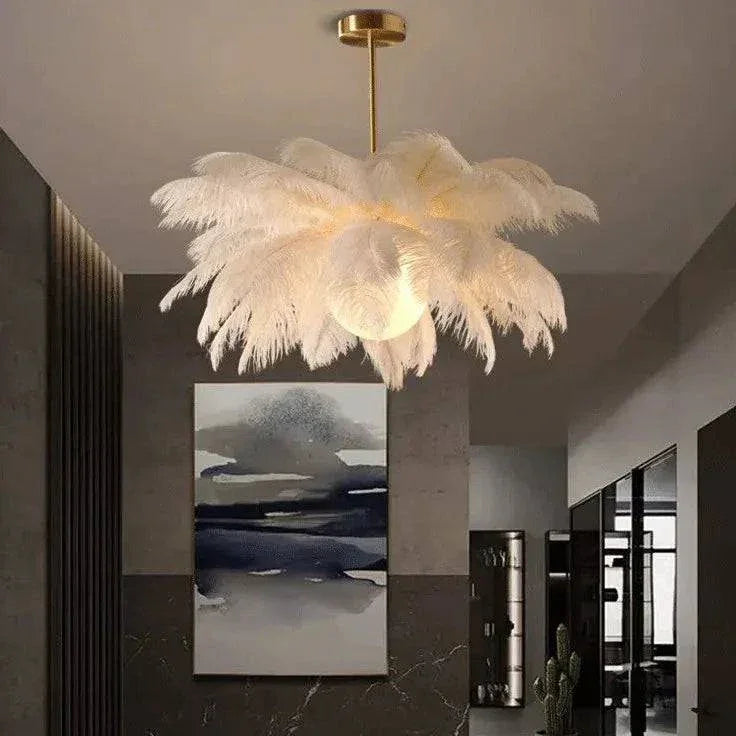 Plafonnier Plume Élégant Et Créatif - Clowas.fr