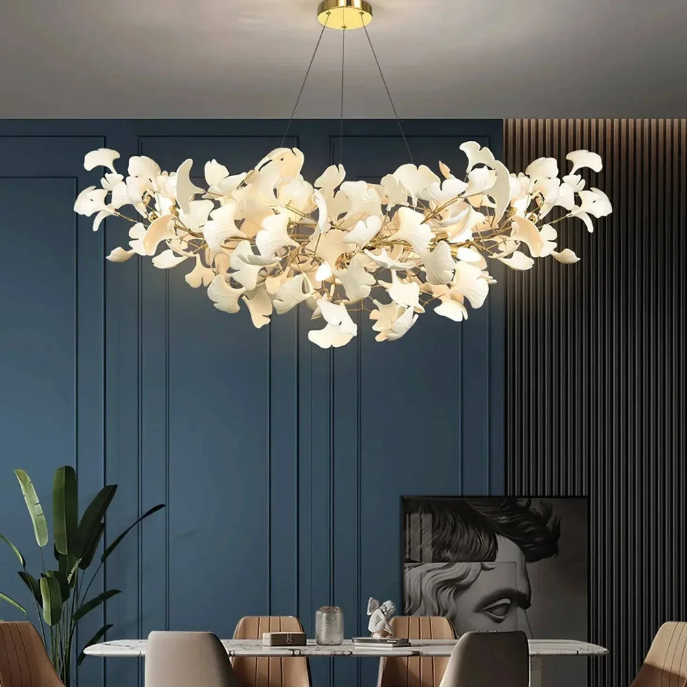 Suspension Led Moderne En Forme De Ginkgo - Clowas.fr