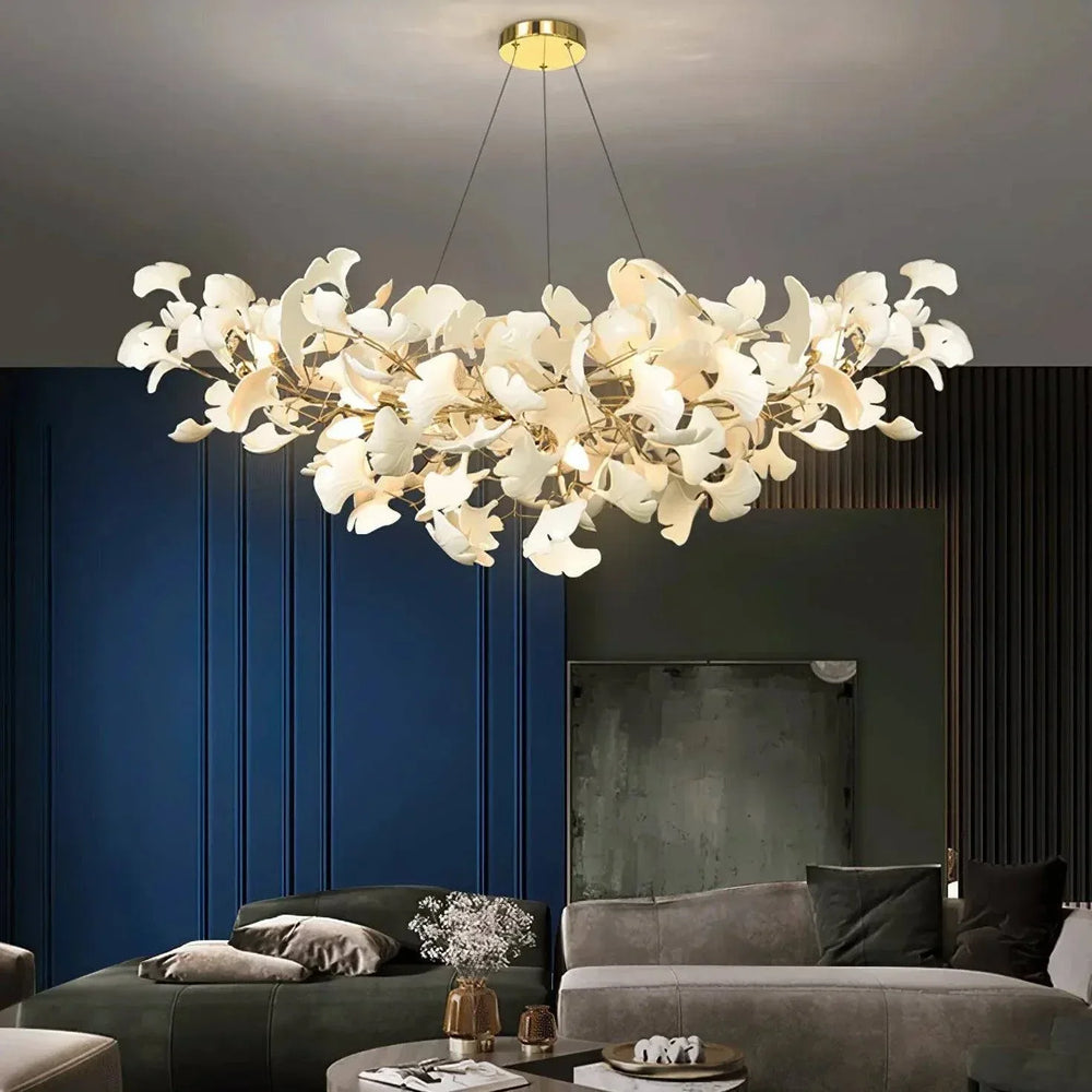 Suspension Led Moderne En Forme De Ginkgo - Clowas.fr