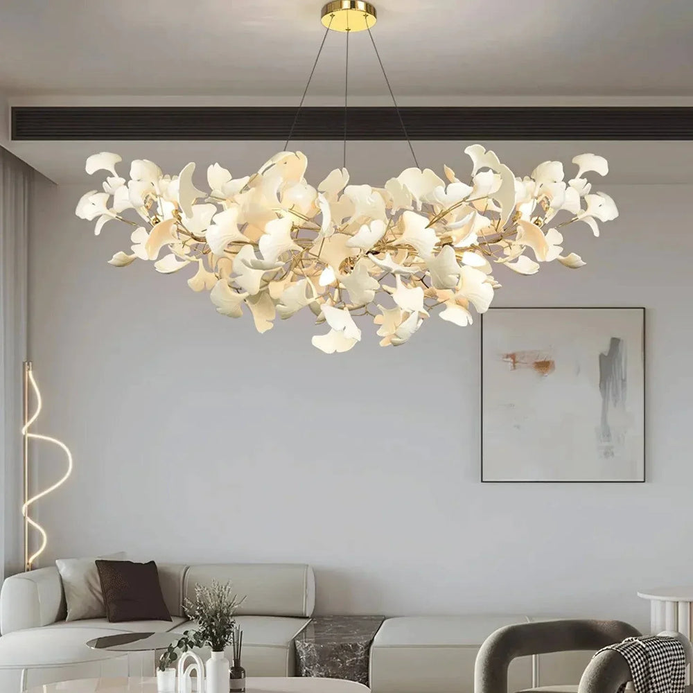 Suspension Led Moderne En Forme De Ginkgo - Clowas.fr