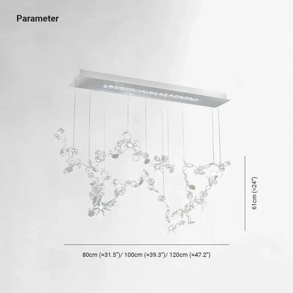 Lustre En Métal Feuille De Ginkgo Orné De Cristaux - Clowas.fr